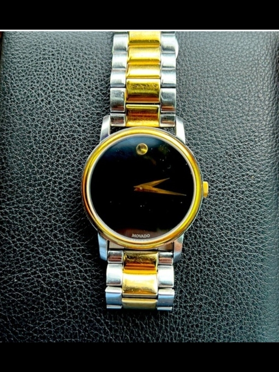 Movado Other - Movado Two-Tone Gold and Silver Black Dial Watch